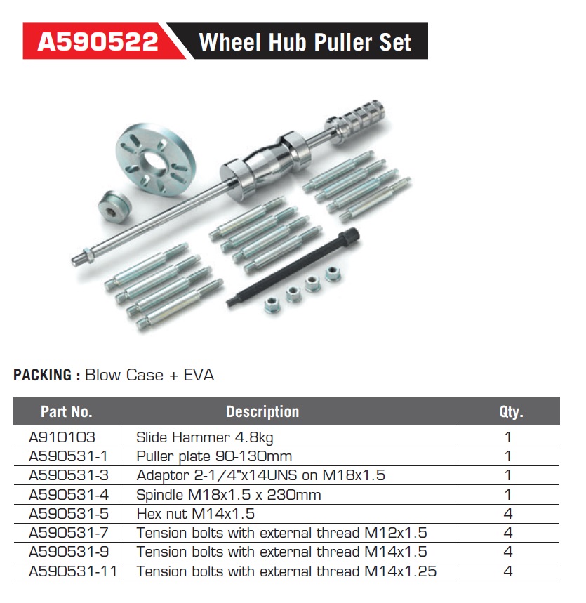 A590522 Wheel Hub Puller Set